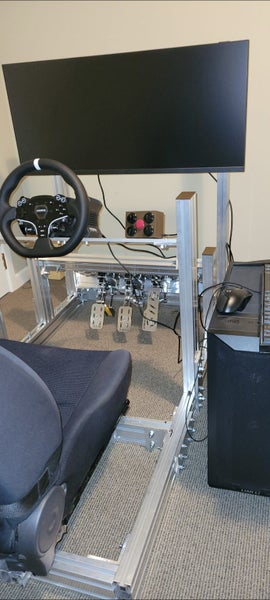 Aluminium Extrusion Racing Frame, Win 11 PC Ryzen 3600, and Pedals Carousel 1