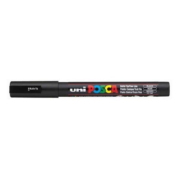 Uni Posca Marker 0.9-1.3mm Fine Black PC-3M Carousel 1
