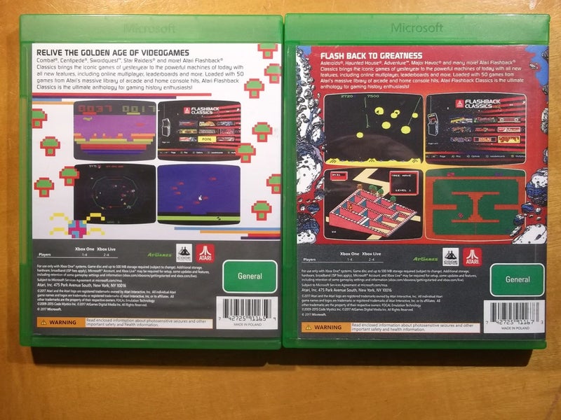 Atari Flashback Classics Bulk Buy / Bundle - Xbox One x 2 Games All Excl Cond Carousel 3