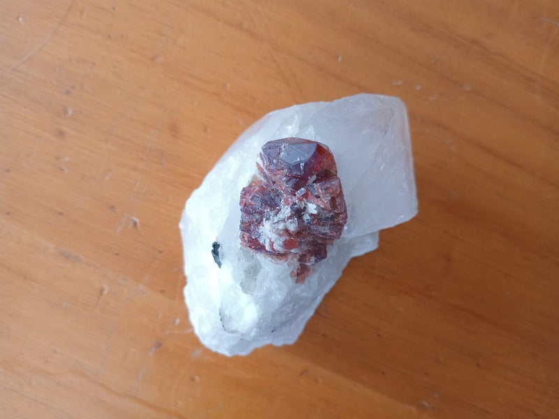 Almandine Garnet on Quartz Specimen Carousel 2