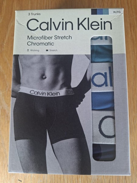 New - Calvin Klein 3 Pack Microfiber Stretch Chromatic Trunks - Size XL Carousel 1