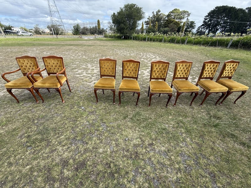 Walnut Dining Chairs x 8 Carousel 2