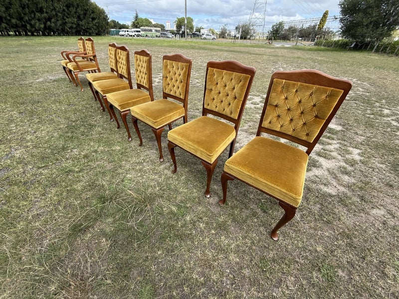 Walnut Dining Chairs x 8 Carousel 1