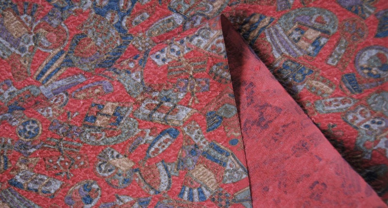 [FINAL CLEARANCE] 8m(total) Vintage Japanese Kimono Fabric - 4L + 2S Panels 2969 Carousel 1