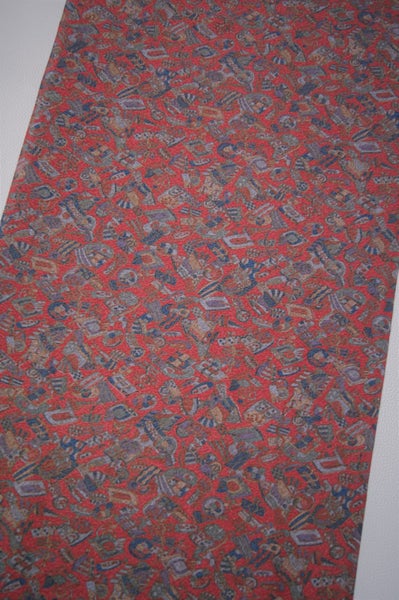 [FINAL CLEARANCE] 8m(total) Vintage Japanese Kimono Fabric - 4L + 2S Panels 2969 Carousel 9