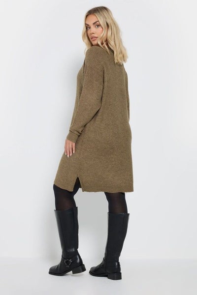 YOURS Brown Knitted Tunic Jumper Dress ~ Size 30-32 Carousel 3