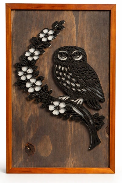 Morepork (Ruru) Layered Wall Art – A4 | NZ Handmade Carousel 1