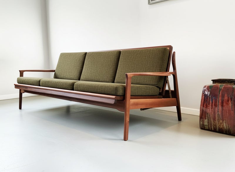 Early 1960s FLER Narvik Rattan Back Sofa-Daybed a Mid Century Australian Classic Carousel 1