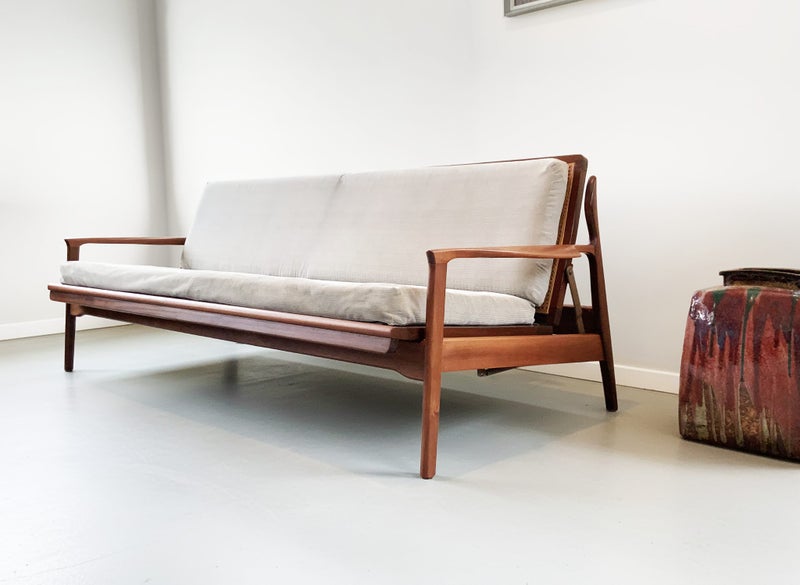 Early 1960s FLER Narvik Rattan Back Sofa-Daybed a Mid Century Australian Classic Carousel 2