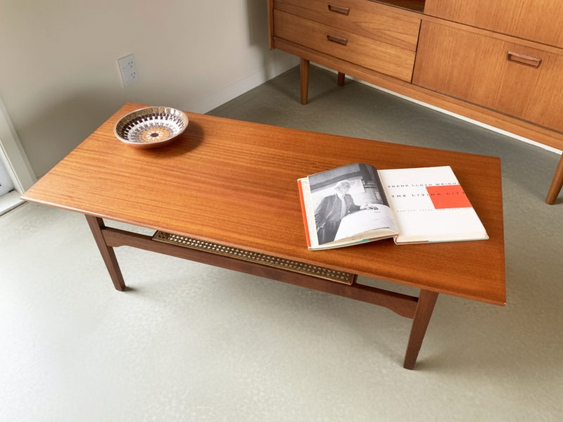 Early 1960s FLER Australia "Narvik" Rattan Coffee table Vintage Mid century Carousel 1