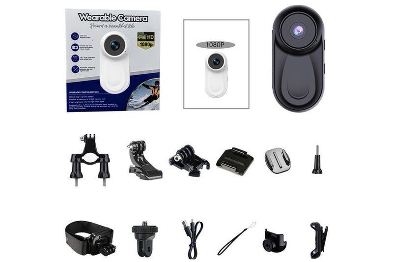 1080P Mini Body Camera Mini Body Camera for Traveling and Motorcycle-black Carousel 8