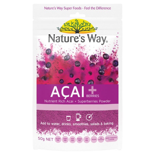 Nature's Way Superfoods Acai + Berries 50g Carousel 1
