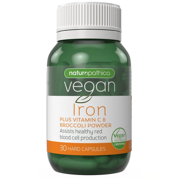 Naturopathica Vegan Iron Plus Vitamin C & Broccoli Powder 30s Carousel 1