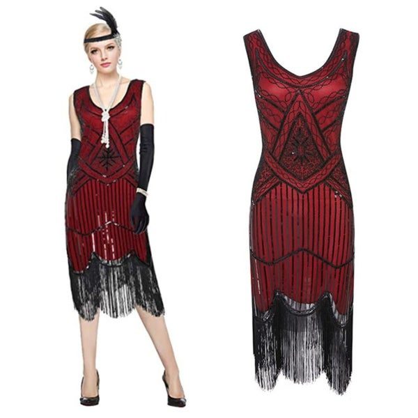 Flapper Dress Gatsby Ball Evening Dress Womens Clothing Size 10 Carousel 1
