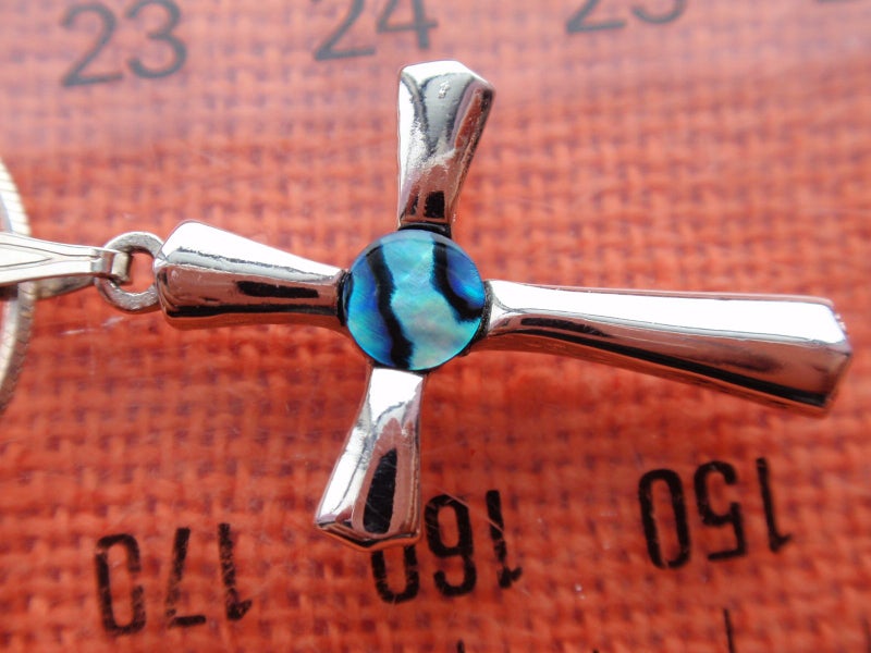 2 x silver cross necklaces, one sterling chain Carousel 5