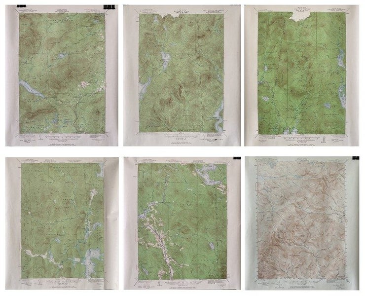 UNITED STATES EASTERN REGION / STATE OF MAINE MAP SET: 6x maps from circa 1980s Carousel 1