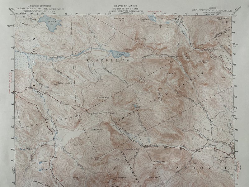UNITED STATES EASTERN REGION / STATE OF MAINE MAP SET: 6x maps from circa 1980s Carousel 13
