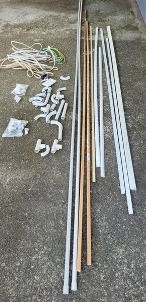 Cables + Marley Conduit pipes , elbow joins , clips + 18mm Square Wooden + Carousel 1