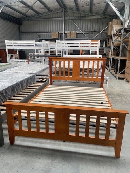 SOFI double bed solid Wood Honey Oak colour Malaysian MADE Factory2nd Carousel 1