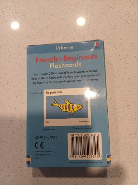 Usborne French for Beginners Flash Cards Carousel 2