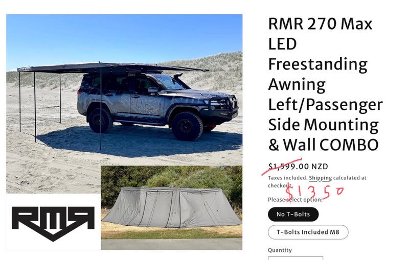 RMR 270 Max LED Freestanding Awning Passenger Side Mounting & Wall Combo Carousel 13