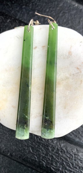 Stunning, Long, Kawakawa, Earrings, on Sterling,Silver. Carousel 2