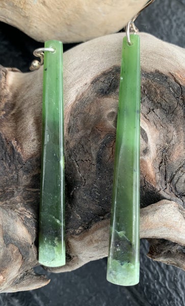 Stunning, Long, Kawakawa, Earrings, on Sterling,Silver. Carousel 5