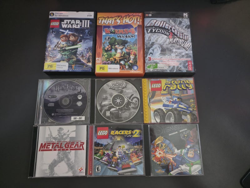 12 Retro PC Games Lot– EA Classics, LEGO, Metal Gear Solid, C&C Red Alert Carousel 1