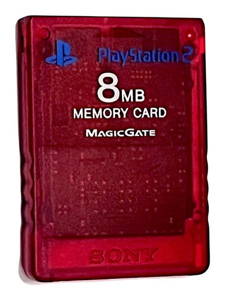 GENUINE SONY PS2 Memory Card - Red (Transparent) Carousel 1