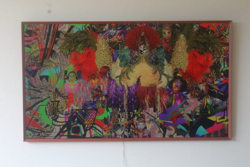 65” Samsung The Frame QLED 4K TV + Wall Mount + Red Custom Bezel Borders Carousel 1