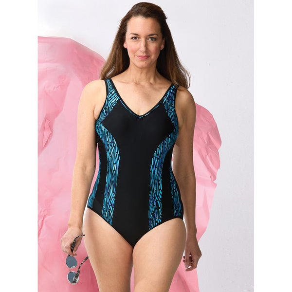 Insert One Piece Swimsuit - Size 10 - Aqua Confetti Carousel 1