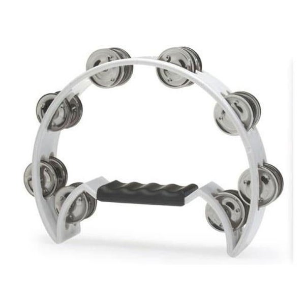 Stagg Half Moon Tambourine - White (STA-TAB2) Carousel 1