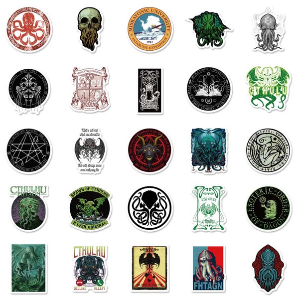 50 Stickers - Cthulhu Lovecraftian Lore Carousel 4