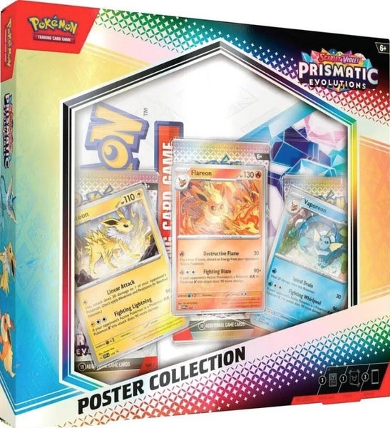 6 x Poster Collection + SEALED Cardboard Case | Prismatic Evolutions | Pokemon Carousel 2