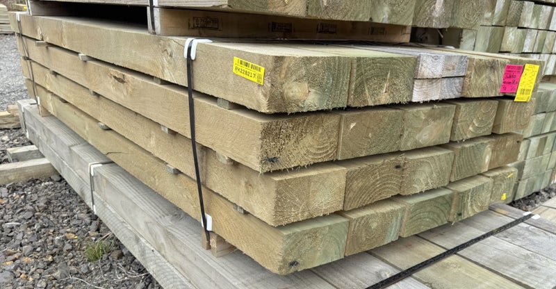 PINE, SLEEPERS, 200 x 100mm, COL GRADE, ROUGH SAWN, H4 TREATED - 45.6m - TBT2372 Carousel 1