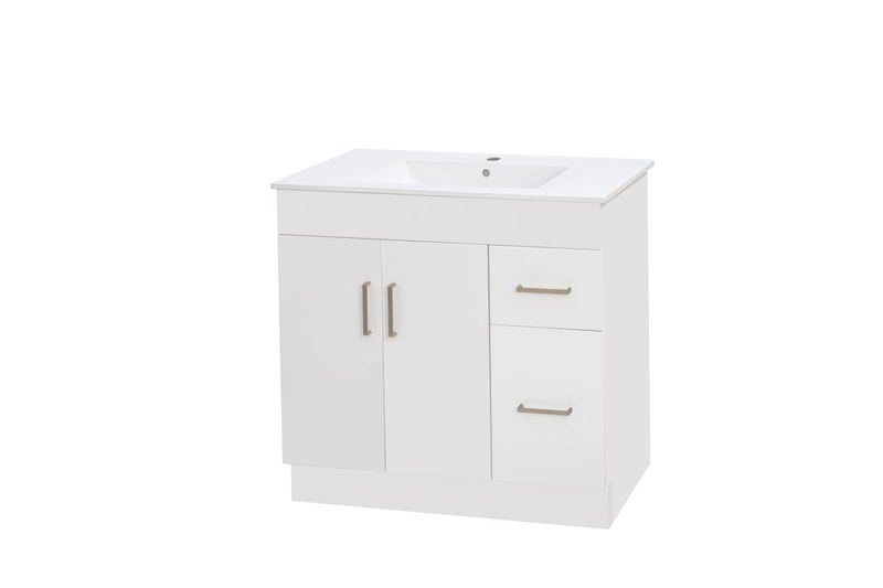 900mm Square Ceramic Basin White Vanity Carousel 1