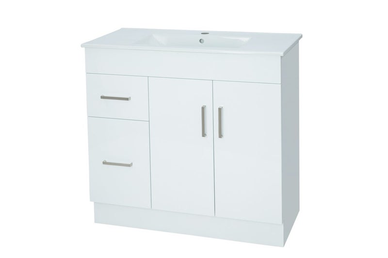 900mm Square Ceramic Basin White Vanity Carousel 2