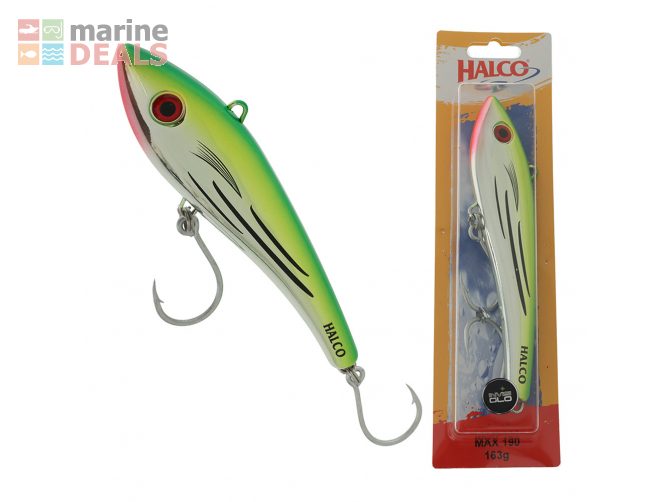 Halco Max 190 Minnow Lure 190mm 155g Liquid Lime Carousel 1