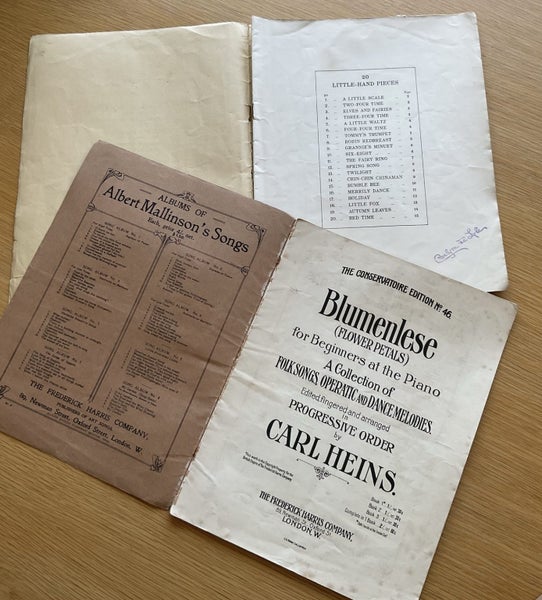 Vintage Piano Music Books x6 Carousel 12