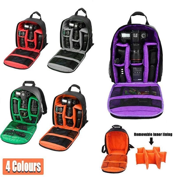 Waterproof Dslr Camera Backpack Multi Functional Rucksack For Canon Nikon Sony - Carousel 2