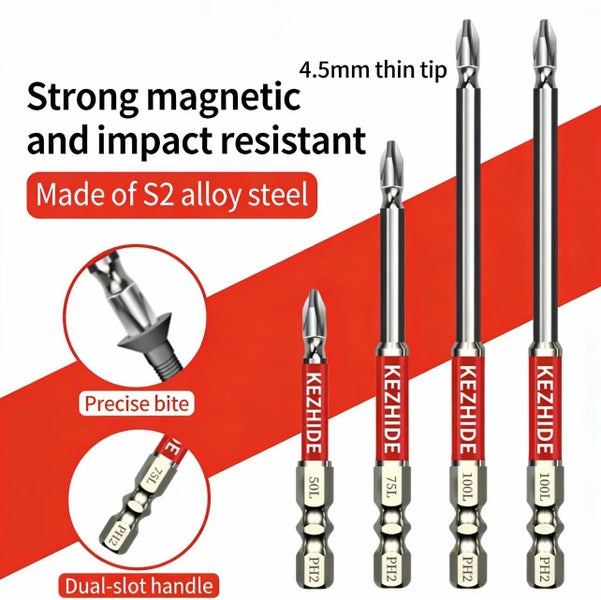 High Hardness S2 Steel 10pcs Impact Screwdriver Bit Set Carousel 4