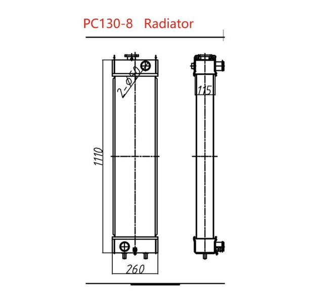 Digger Radiator for PC35 45 40-8 50 55-7 PC60-5/6 60-7 PC120-5/6 130-8 PC200-7 Carousel 2