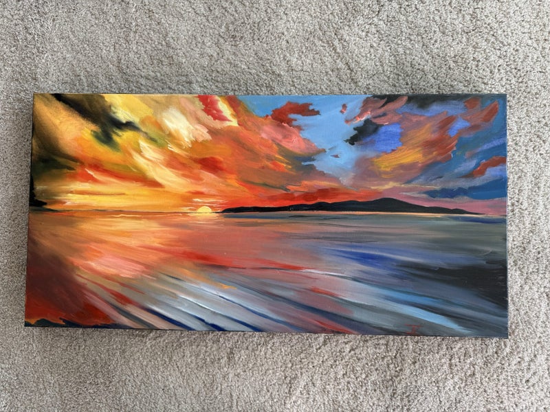 New Kapiti island sunset painting Carousel 1