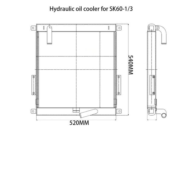 Digger Hydraulic oil cooler for Kobelco SK60-1/3 SK60-5 SK120-5 SK200-5/-6/-8 Carousel 2