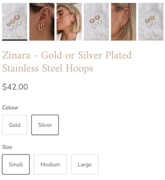Frankly my dear zinara silver hoop earrings - small Carousel 4