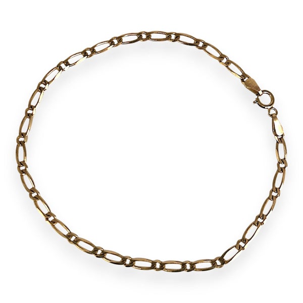 NZGD | 9ct Gold Meridian 1x1 Figaro Chain Bracelet Carousel 2