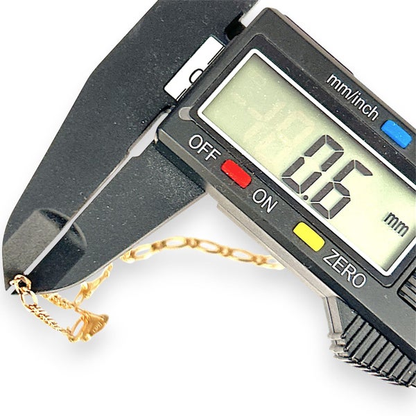 NZGD | 9ct Gold Meridian 1x1 Figaro Chain Bracelet Carousel 16