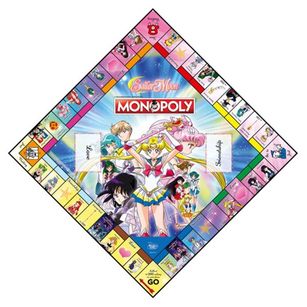 Monopoly Anime Sailor Moon Board Game 8y+ Family Kids Adult Play Cards Money Toy Carousel 3