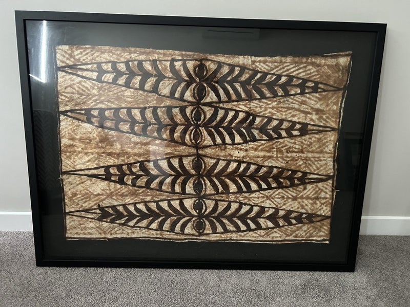 Tapa cloth framed Carousel 2