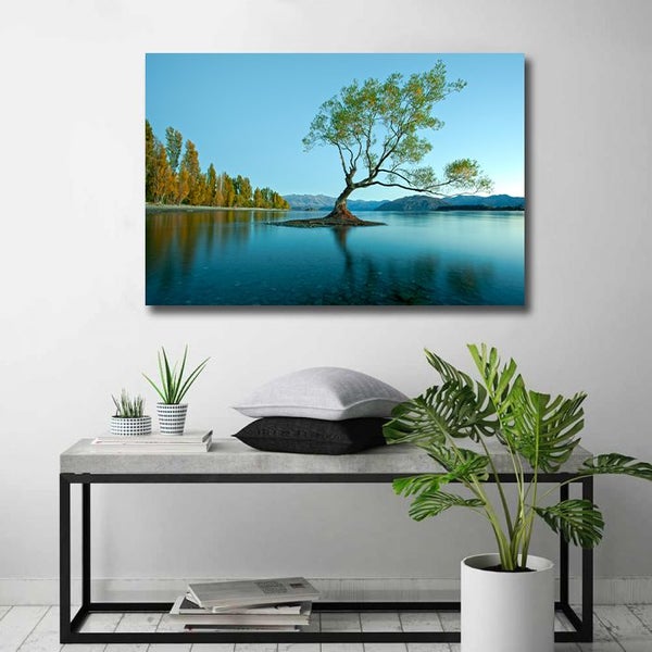 Framed $1 RESERVE 1 Panel Canvas Art Print - Lake Wanaka Carousel 2